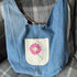 Unique Handcrafted Lined Denim Hobo Slouch Bag Handbag Made From Upcycled Jeans
