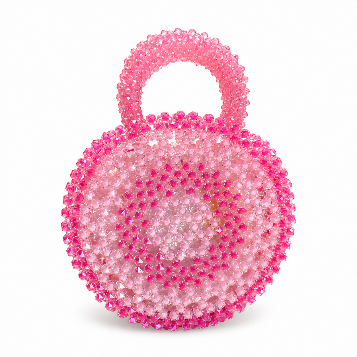 Rose Halo Round Beaded Handbag