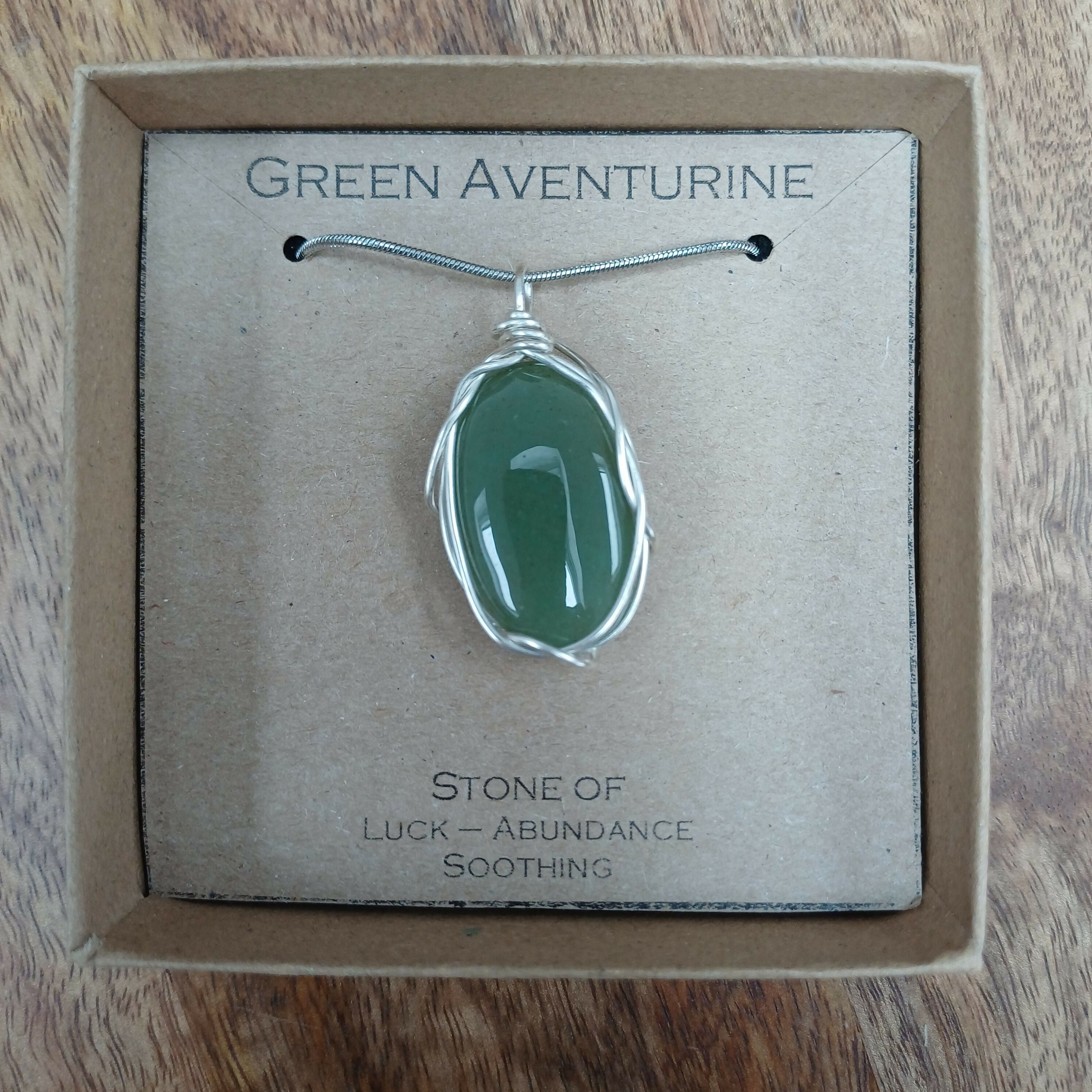 Green Aventurine Wire Wrapped Pendant
