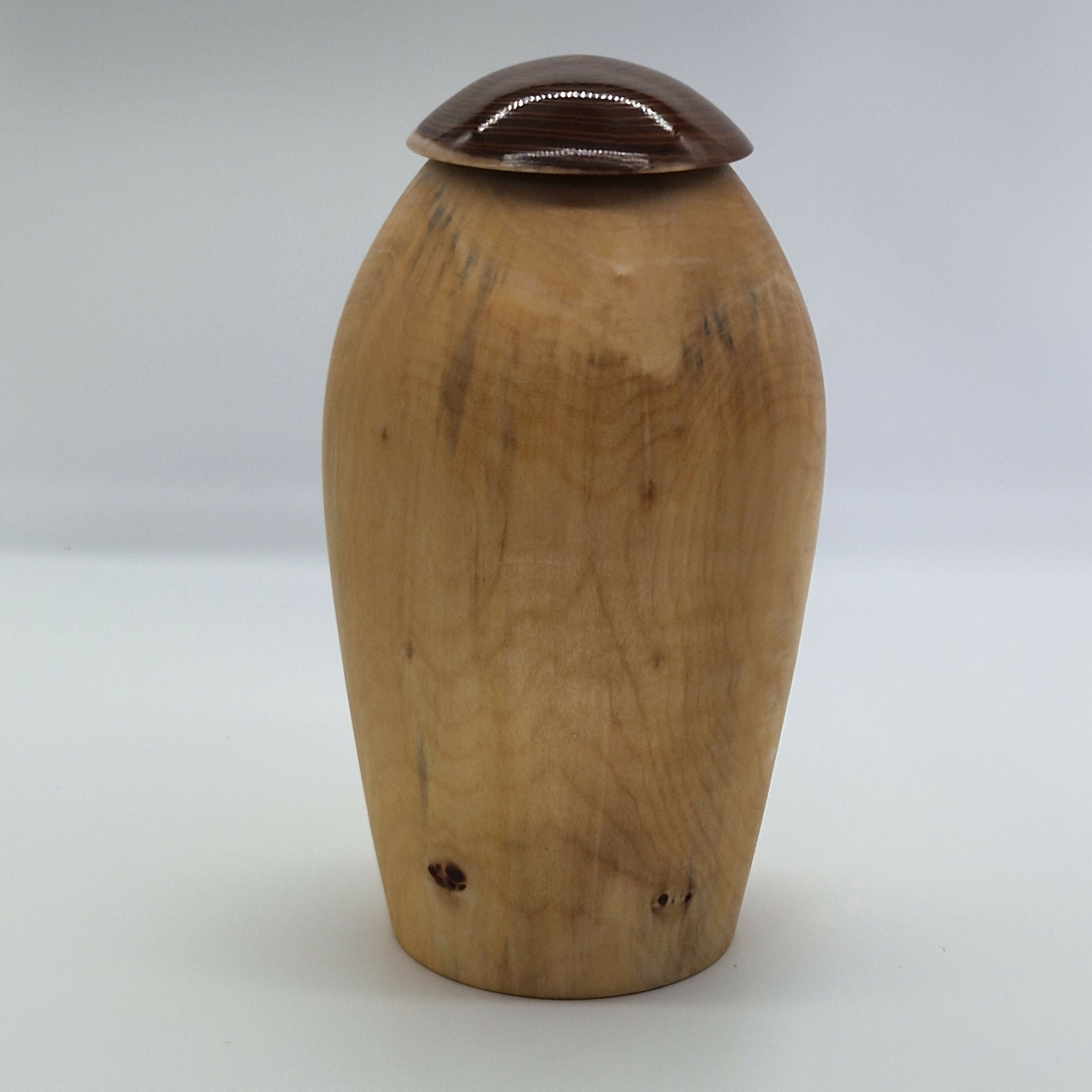 Hand Turned Hollow Form made from Cypress and Laburnum Wood