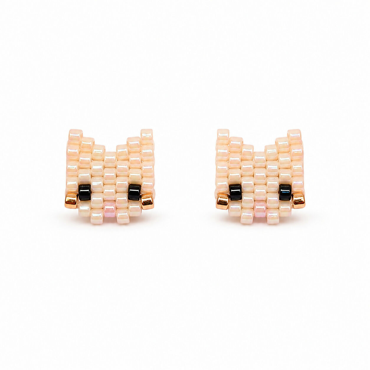 Handmade Beaded Stud Earrings - Pixel Animals, Various Designs