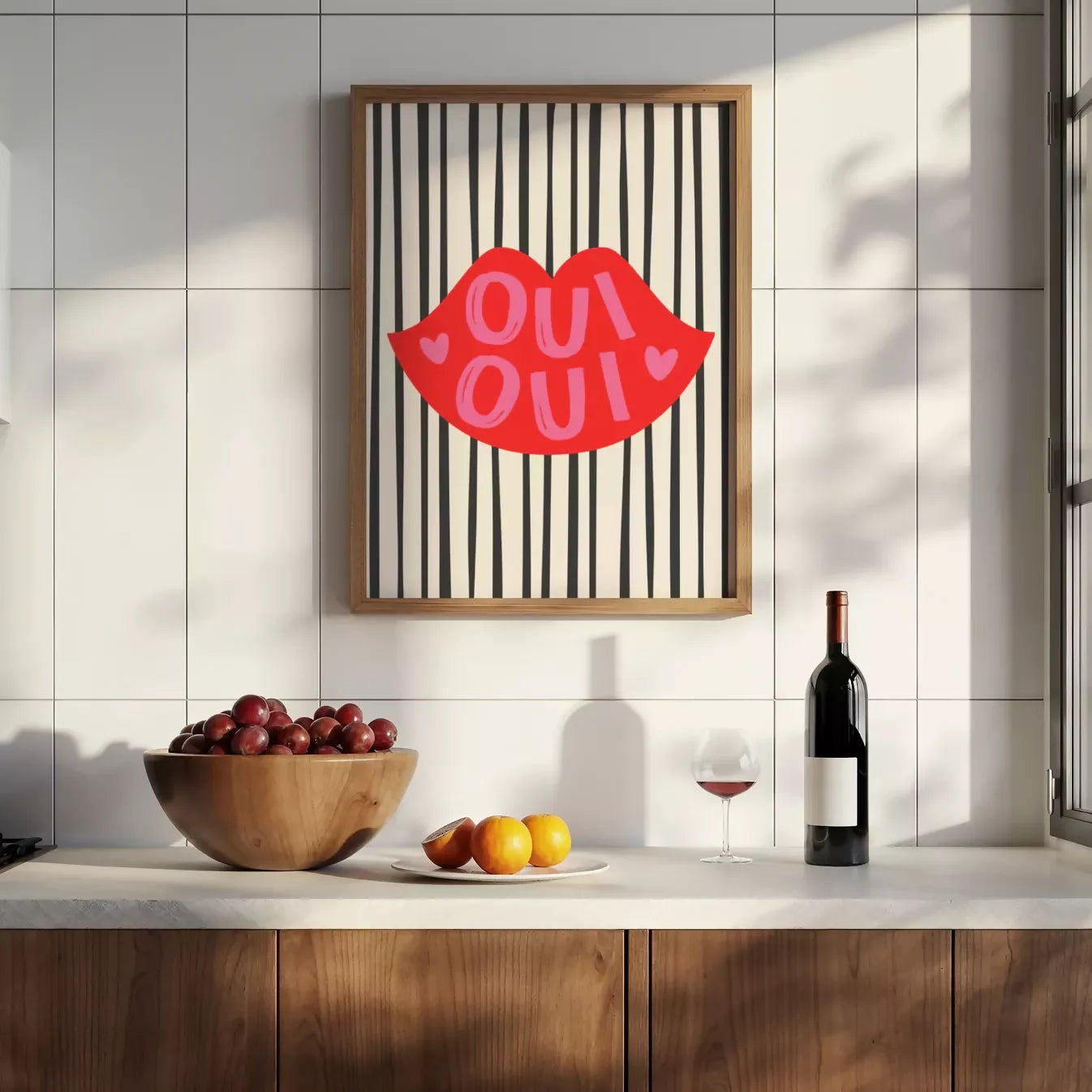 OUI OUI LIPS WALL ART PRINT