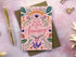 Pink Floral Positivity A6 Greeting Card