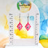 Handmade Resin Frame With Hand Painted Flowers Huggie Hoops Earrings