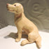 Ceramic Happy Golden Retriever Dog Sculpture