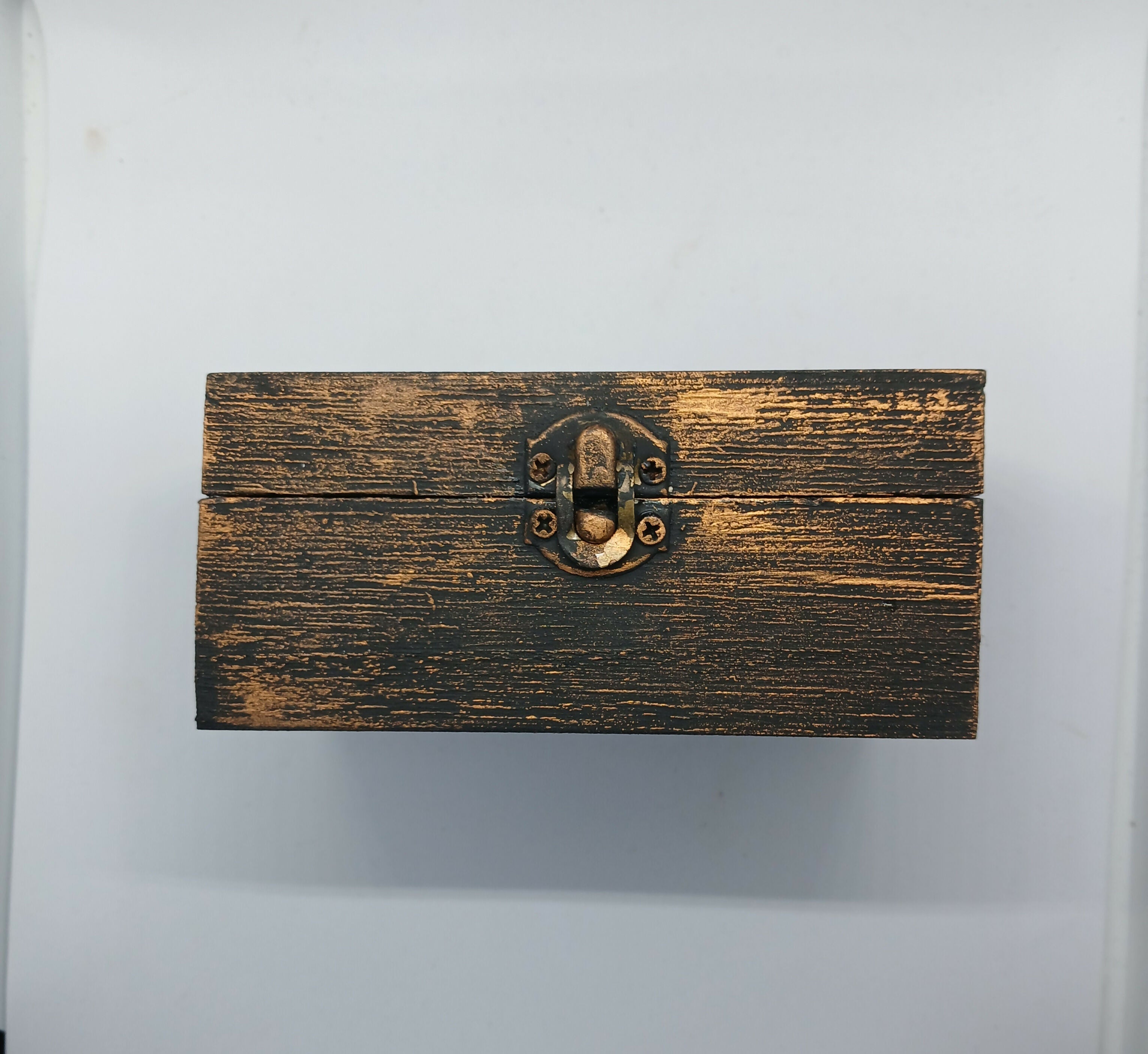 Bookcase Diorama Clay Trinket Filled Wooden Box
