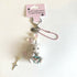 Baby White Fluffy Cat Pink Themed Trinket Keychain