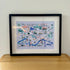 Black Framed Leeds Art Print
