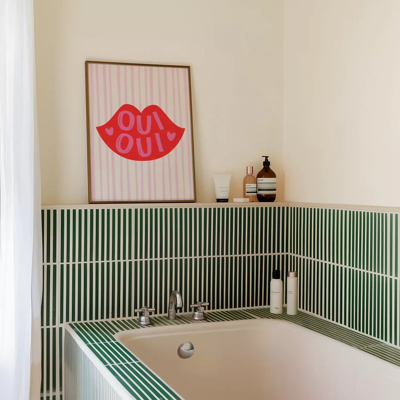 OUI OUI LIPS WALL ART PRINT