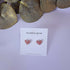 Dusky Pink Heart Earrings