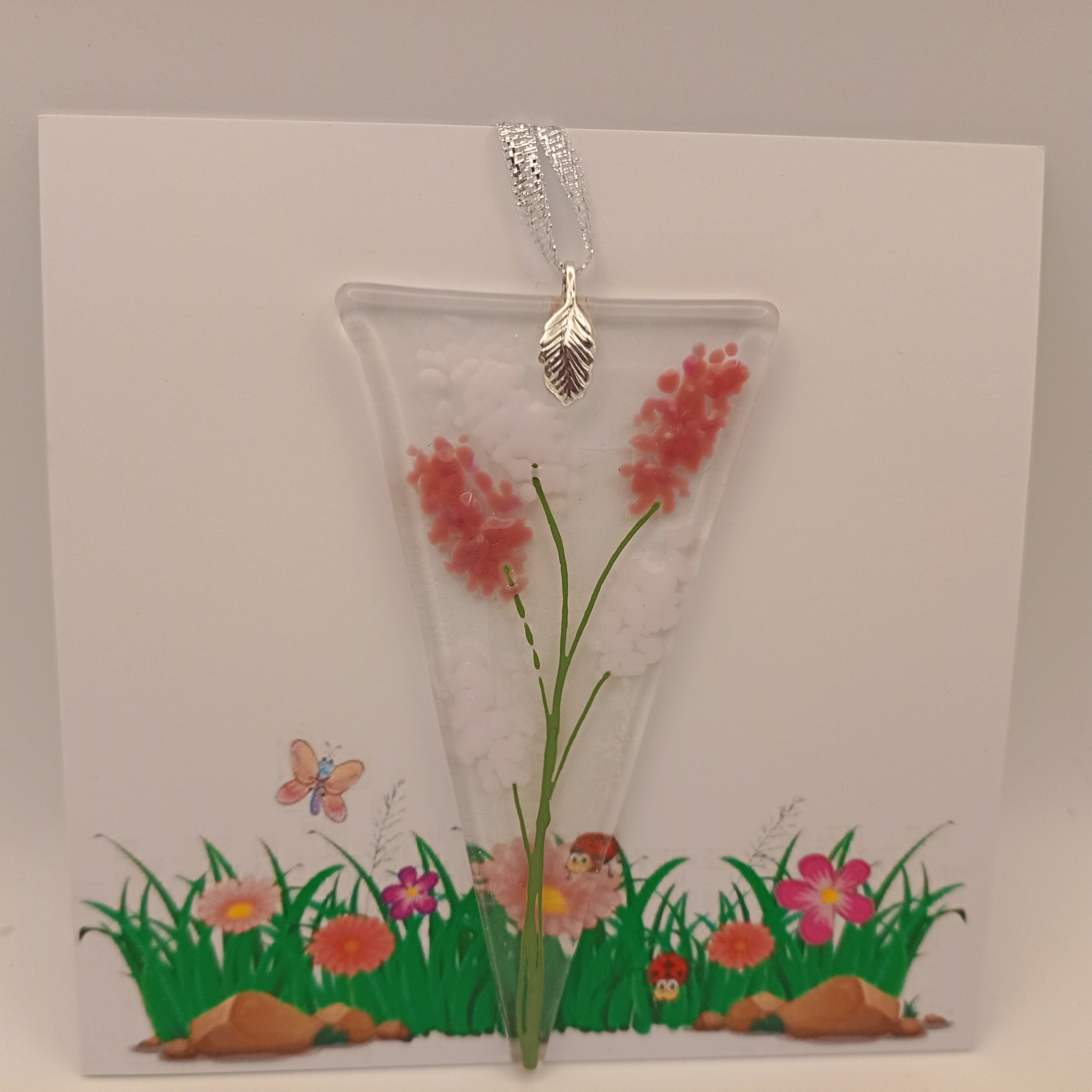 Fused Glass Flower Card