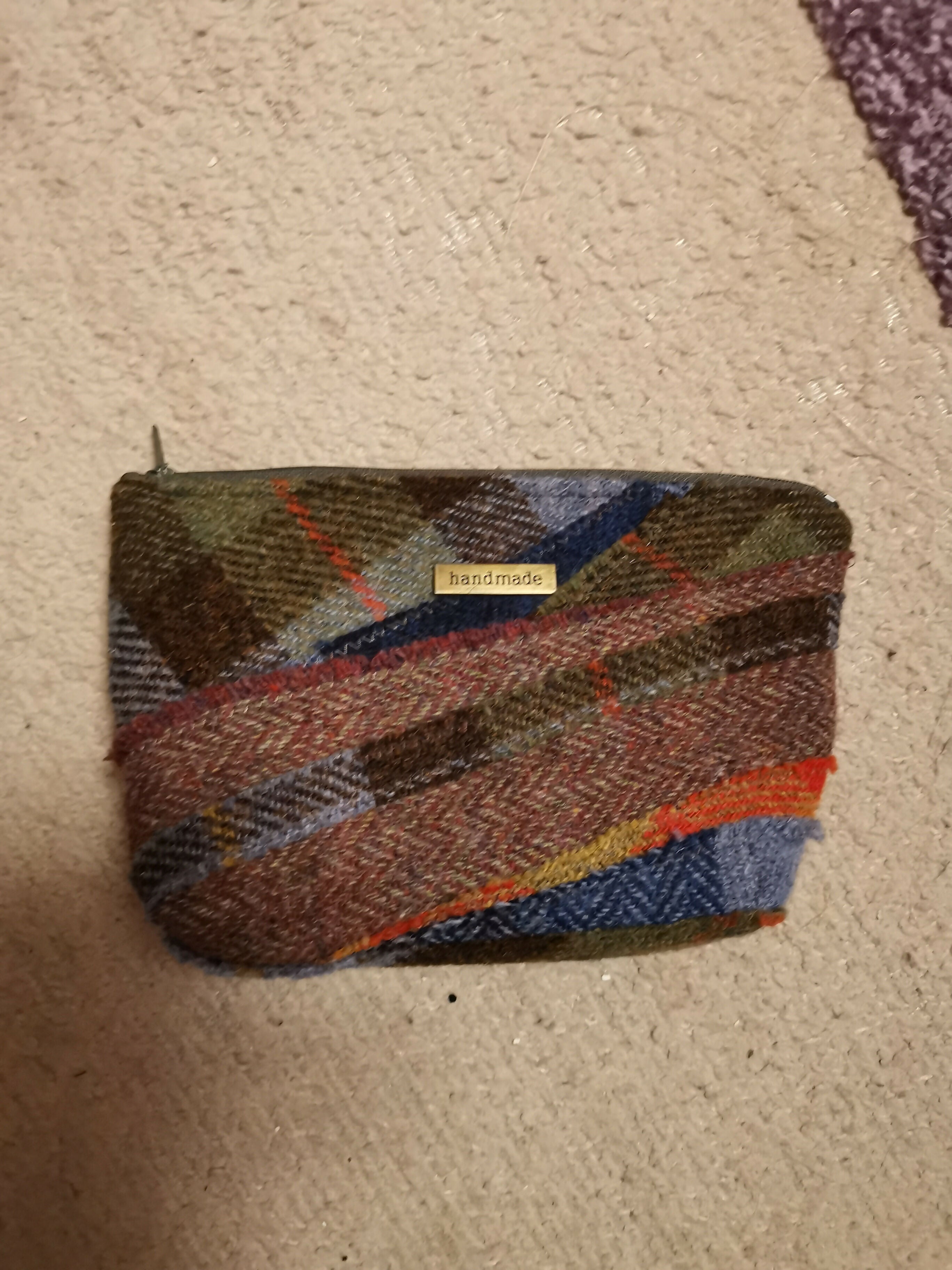 Handmade Harris Tweed cosmetic bag