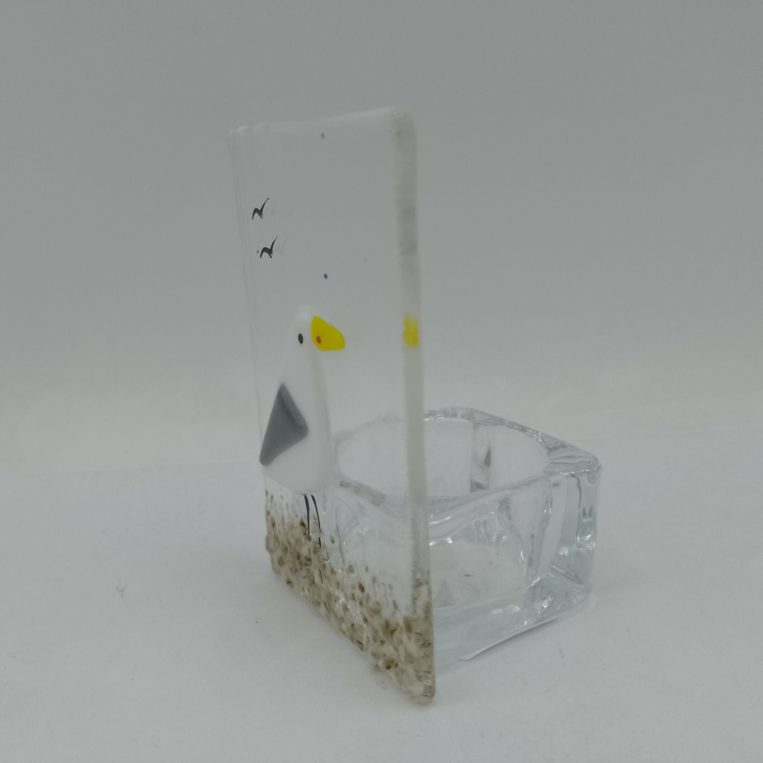 Seagull Fused Glass Tealight
