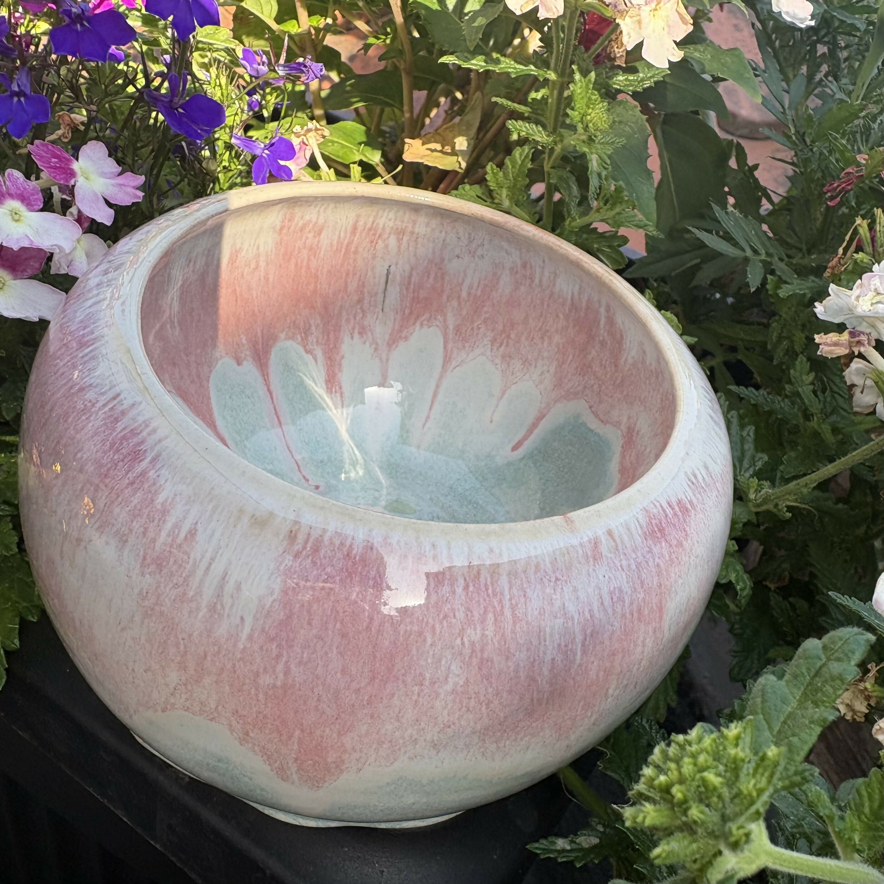 Peach and Teal Bowl