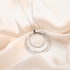 Hammered Large Triple Circle Necklace