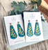 Ocean Dream Collection - Leaf Imprint Polymer Clay Earrings