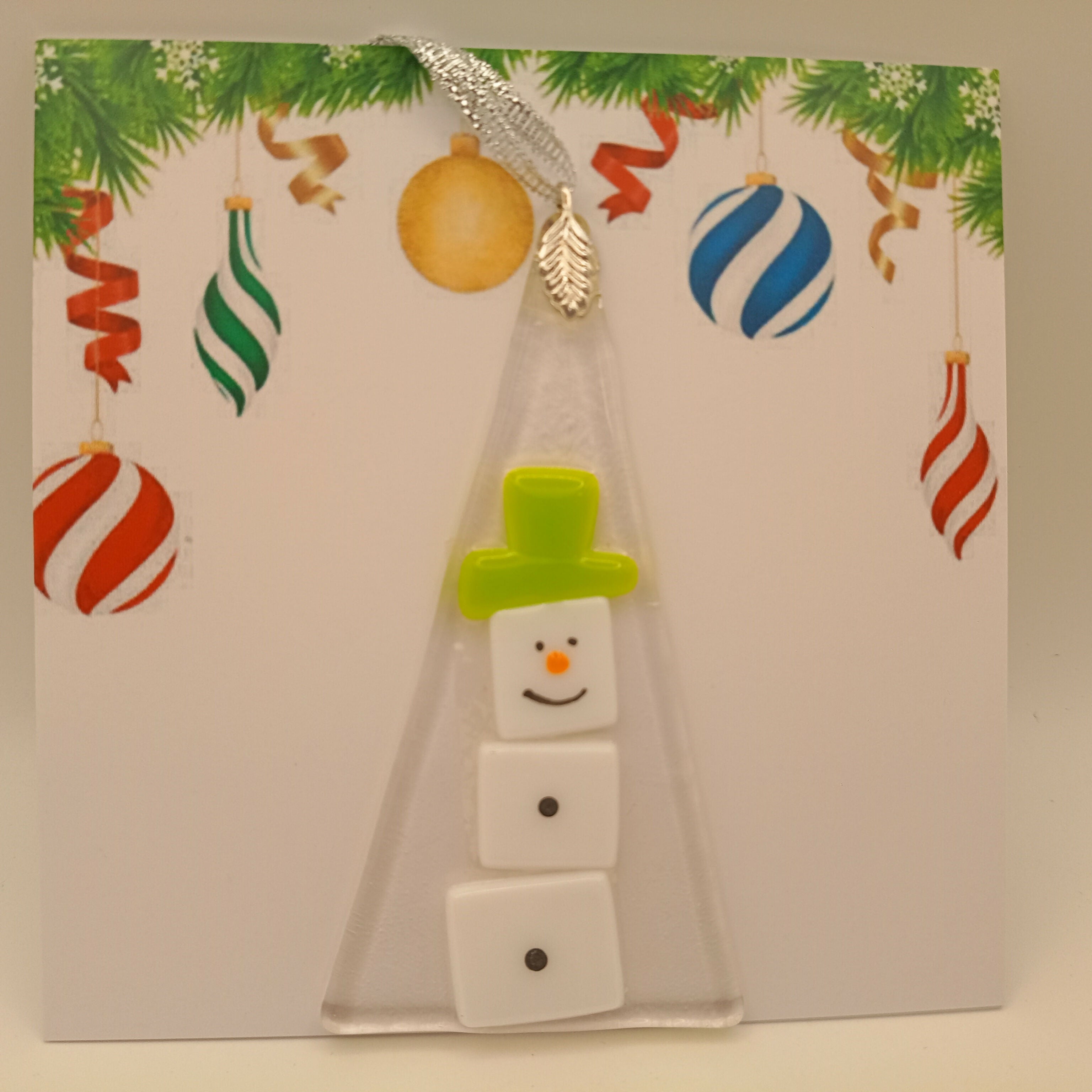 Fused Glass Christmas Card