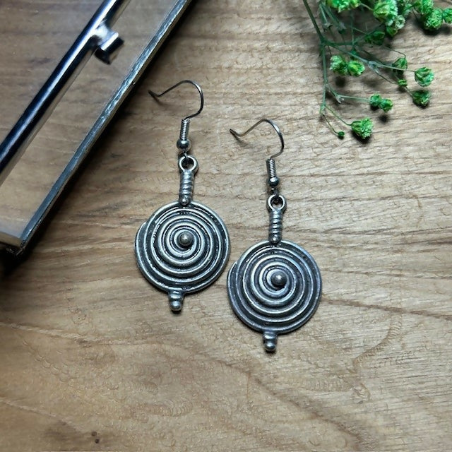Silver Plated Swirl Earrings