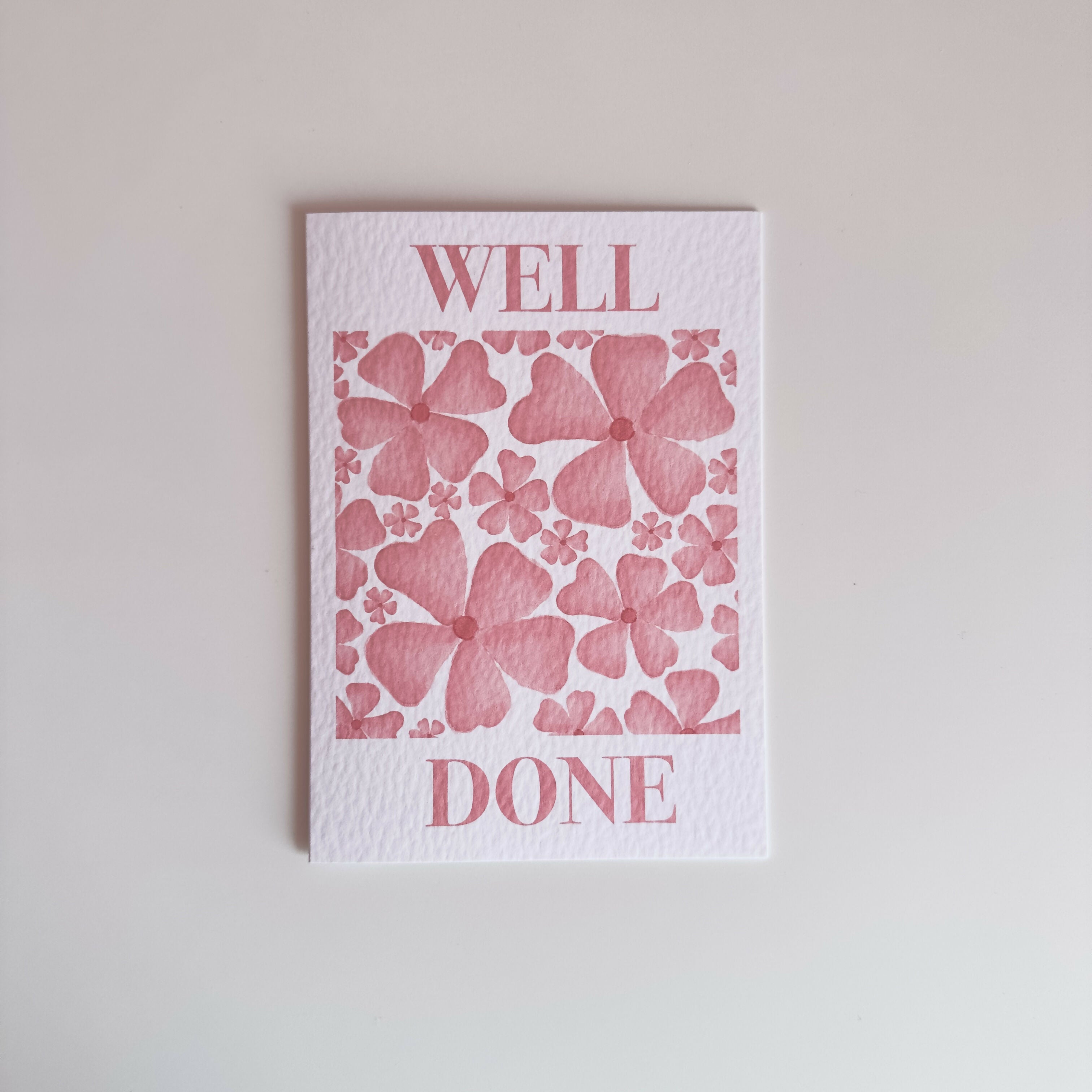 Red Floral Well Done Card