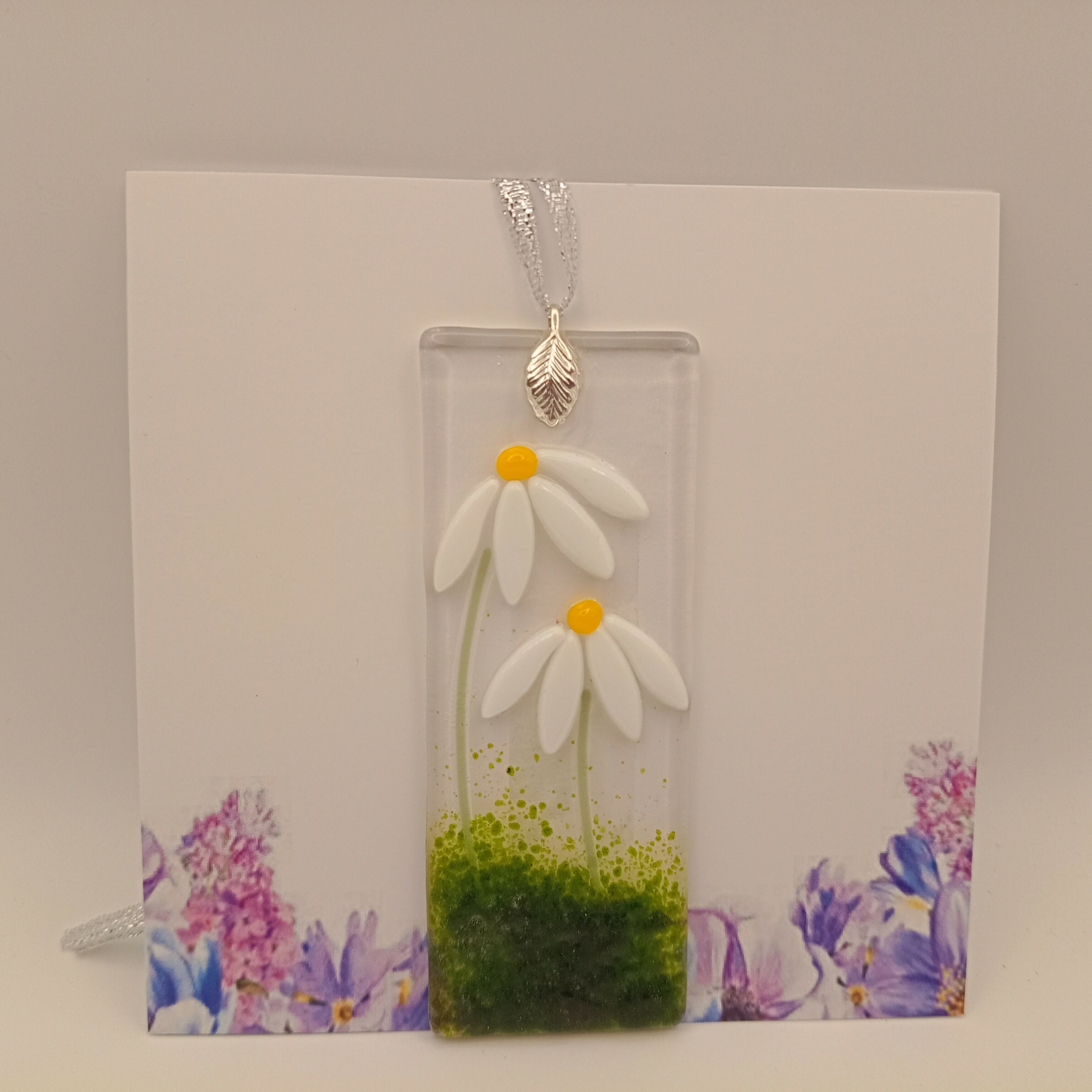 Fused Glass Flower Card