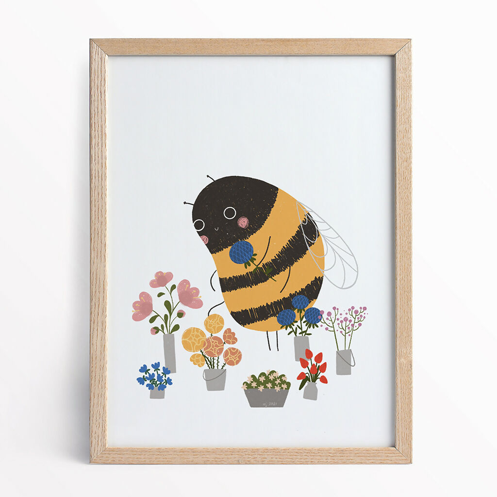 Bumblebee Florist - A5 Print