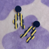 Polymer Clay Stripy Squiggle Earrings