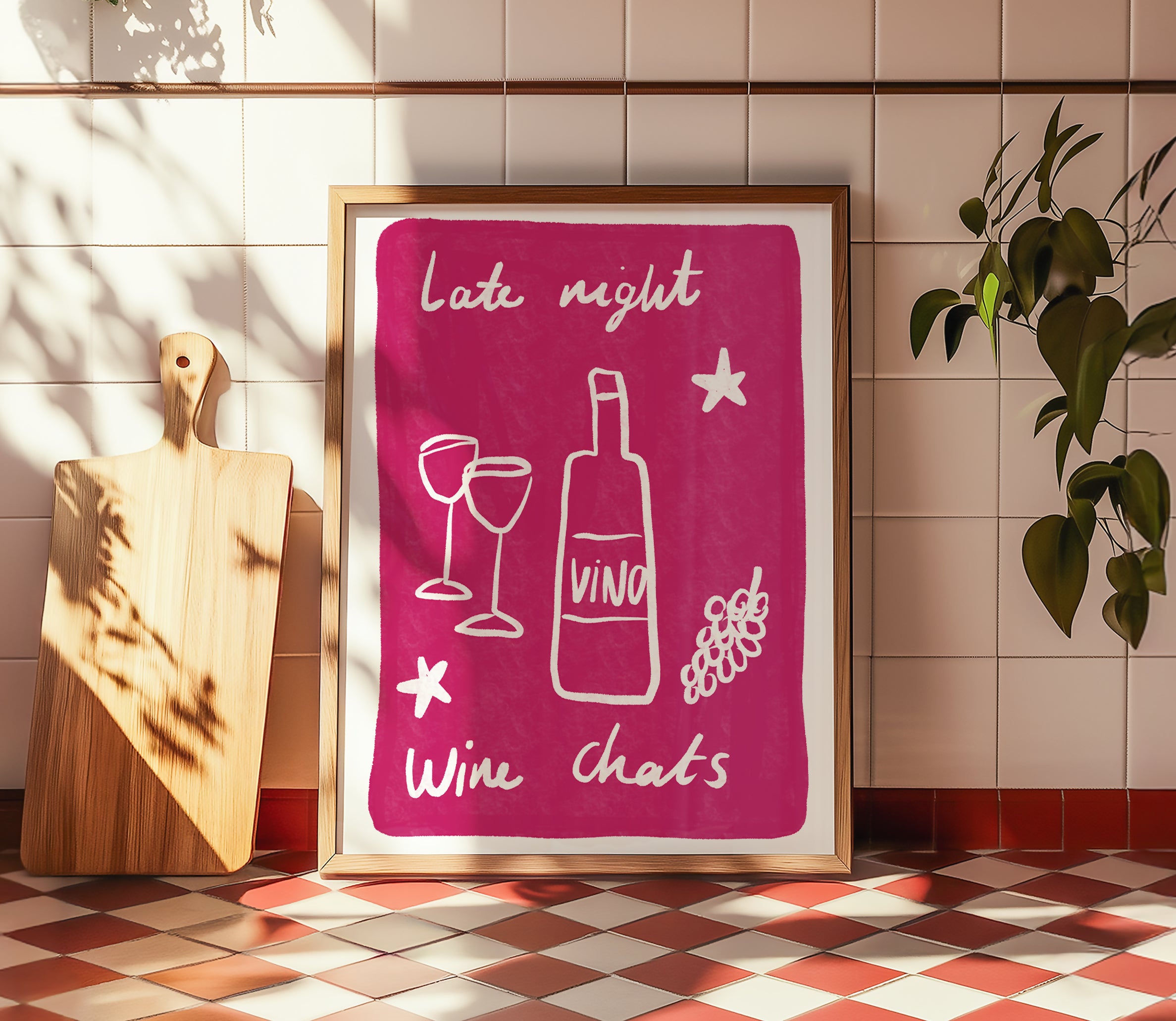 Late Night Wine Chats Print