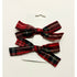 Red Tartan Christmas Tiny Hair Bows