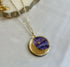 Crescent Moon and Star Disc Pendant