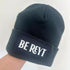 Be Reyt Cuffed Rectangular Patch Beanie Hat