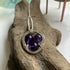 Amethyst Drop Necklace, Sterling Silver