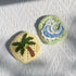 Crochet AirPods Max Palm Tree and Sea Waves Mismatched Headphones Covers