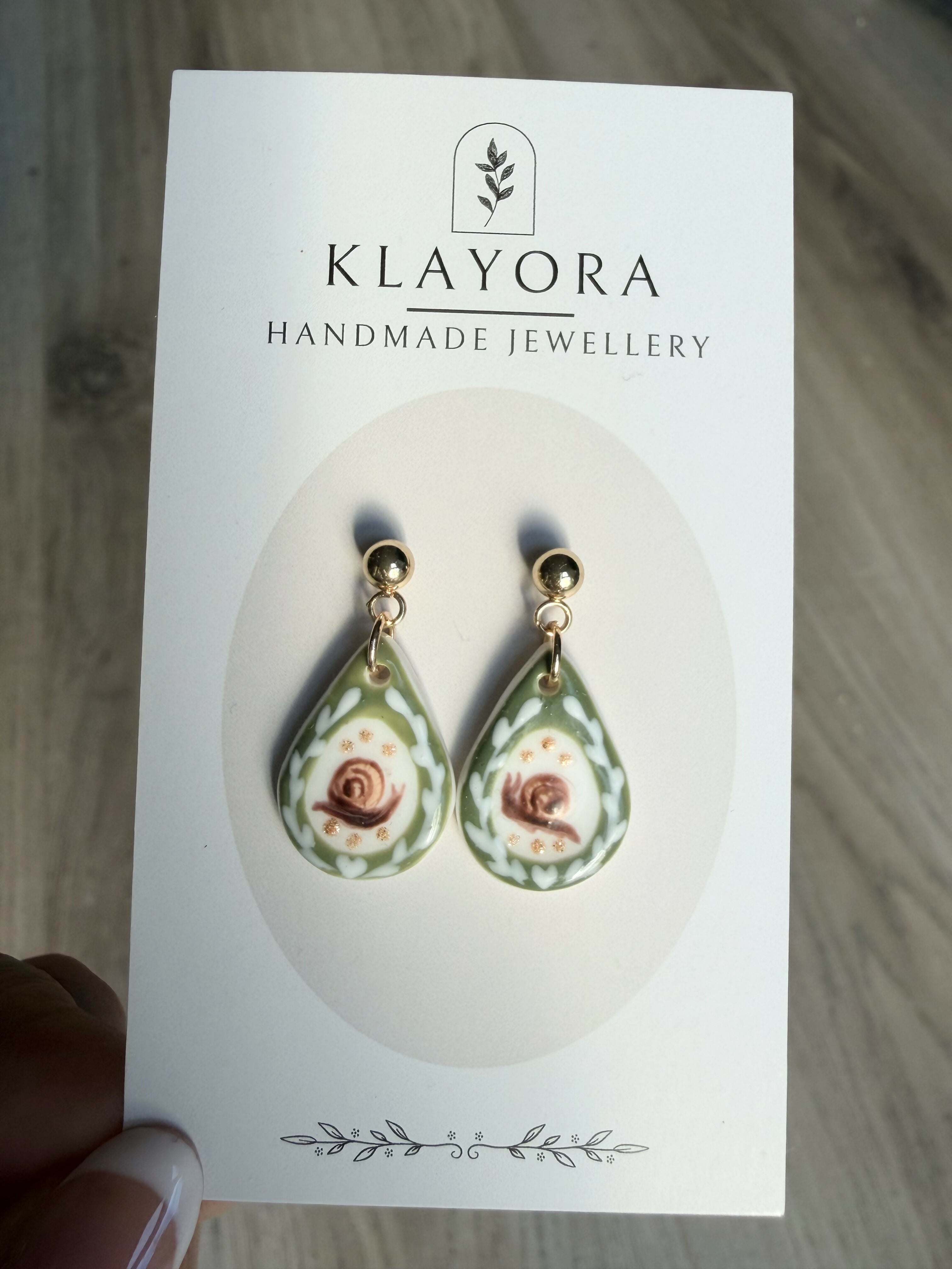 Snail Clay Earrings