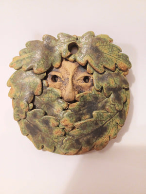 Small Greenman or woman plaque