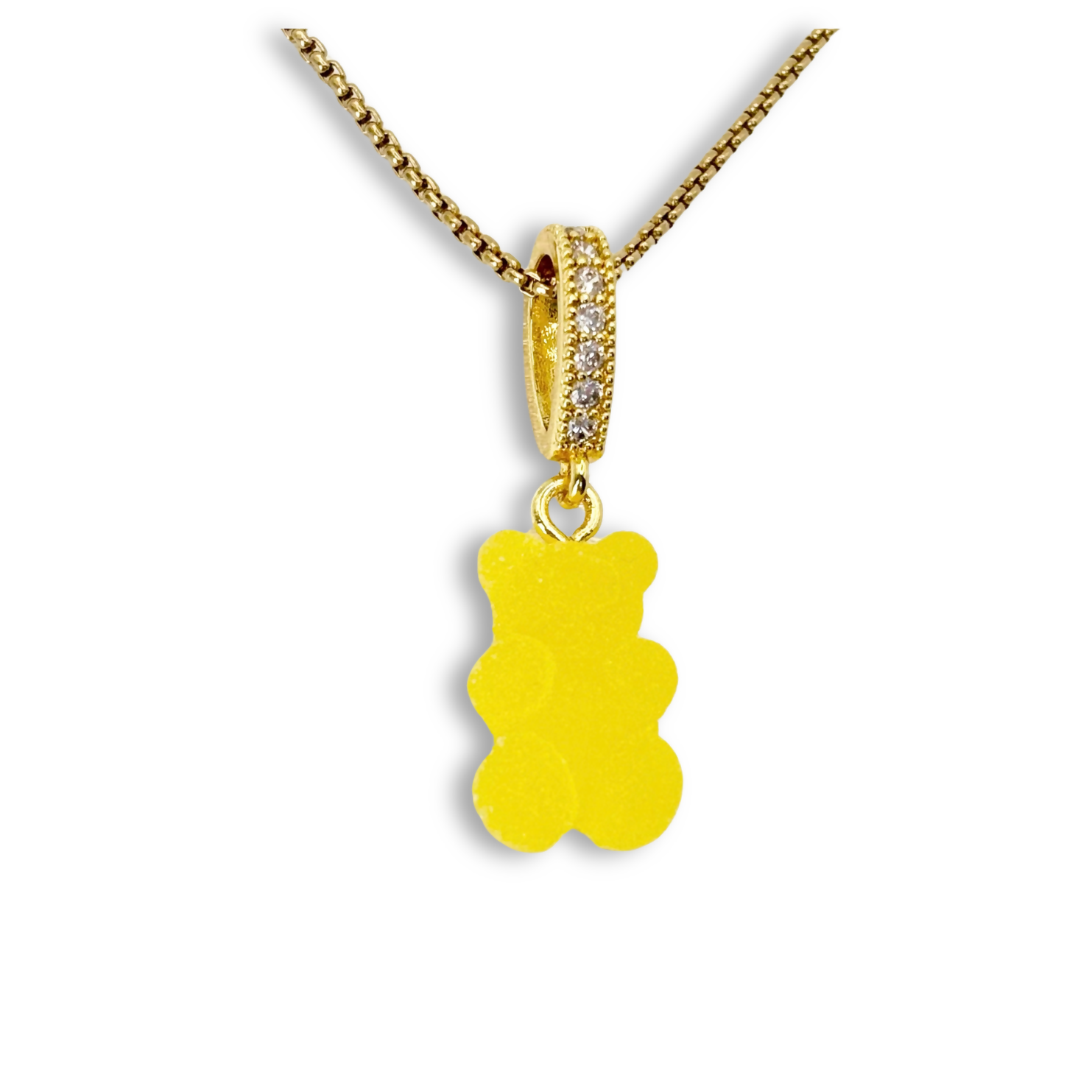 Sugar Coated Gummy Bear Pendant in Limoncello