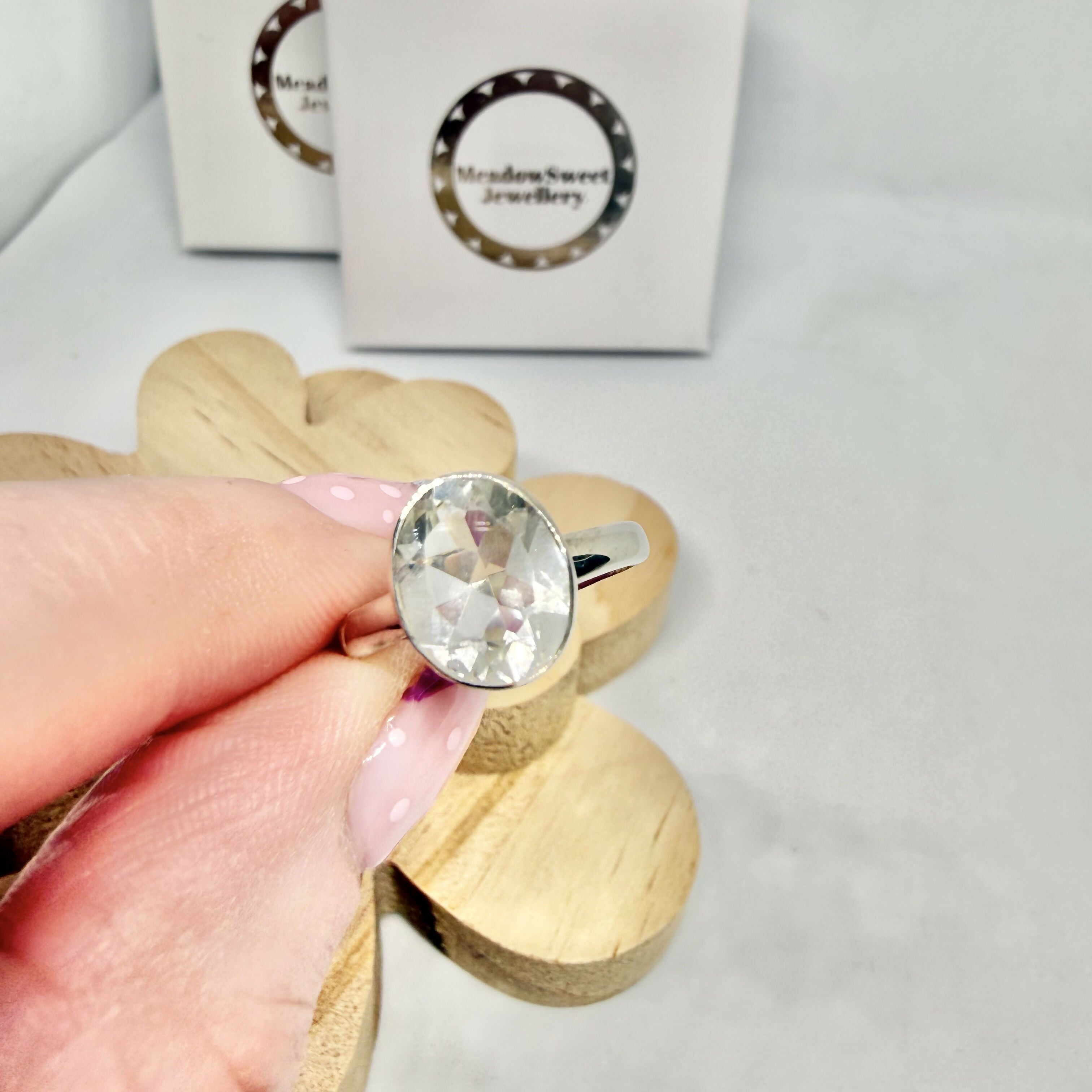 PRASIOLITE RING SIZE O 1/2