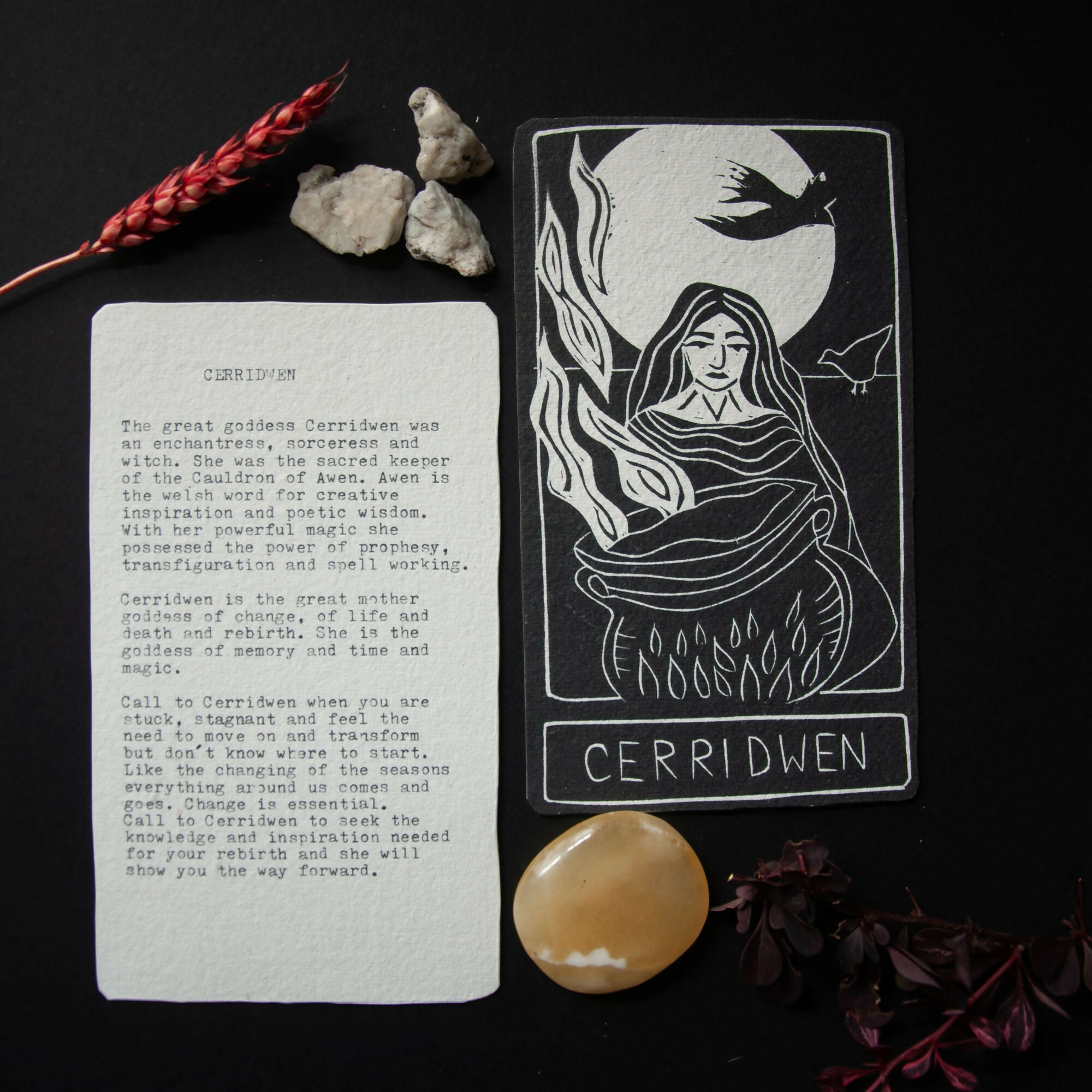 CERRIDWEN GODDESS ALTAR CARD