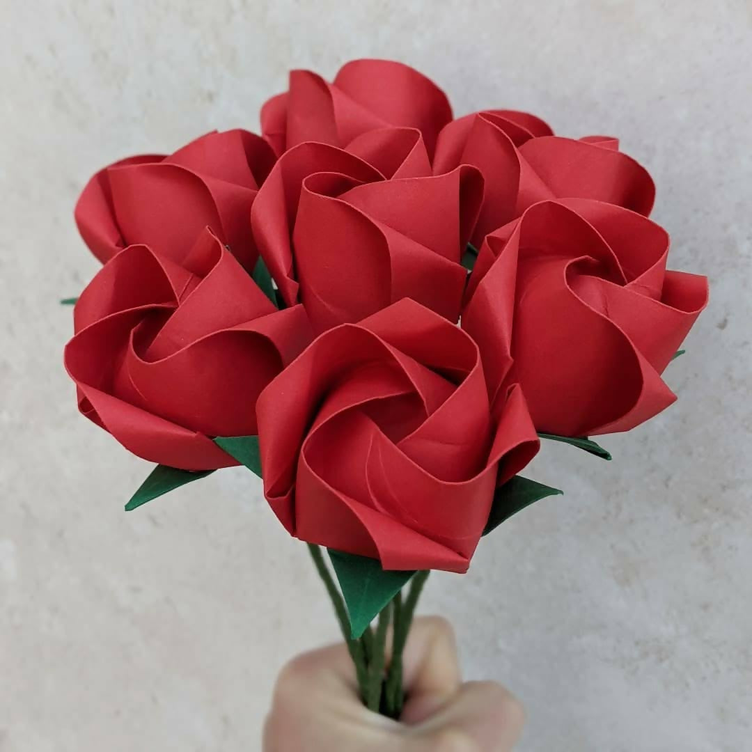 Paper Flower Bouquet of Origami Roses