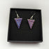 Purple and Pink Triangular Spotted Earrings