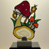 Stained Glass Toadstool on Agate Slice