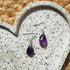 Amethyst Teardrop Dangle Earrings with recycled 925-Sterling-Silver