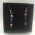 Black and Blue Dichroic Glass Earrings
