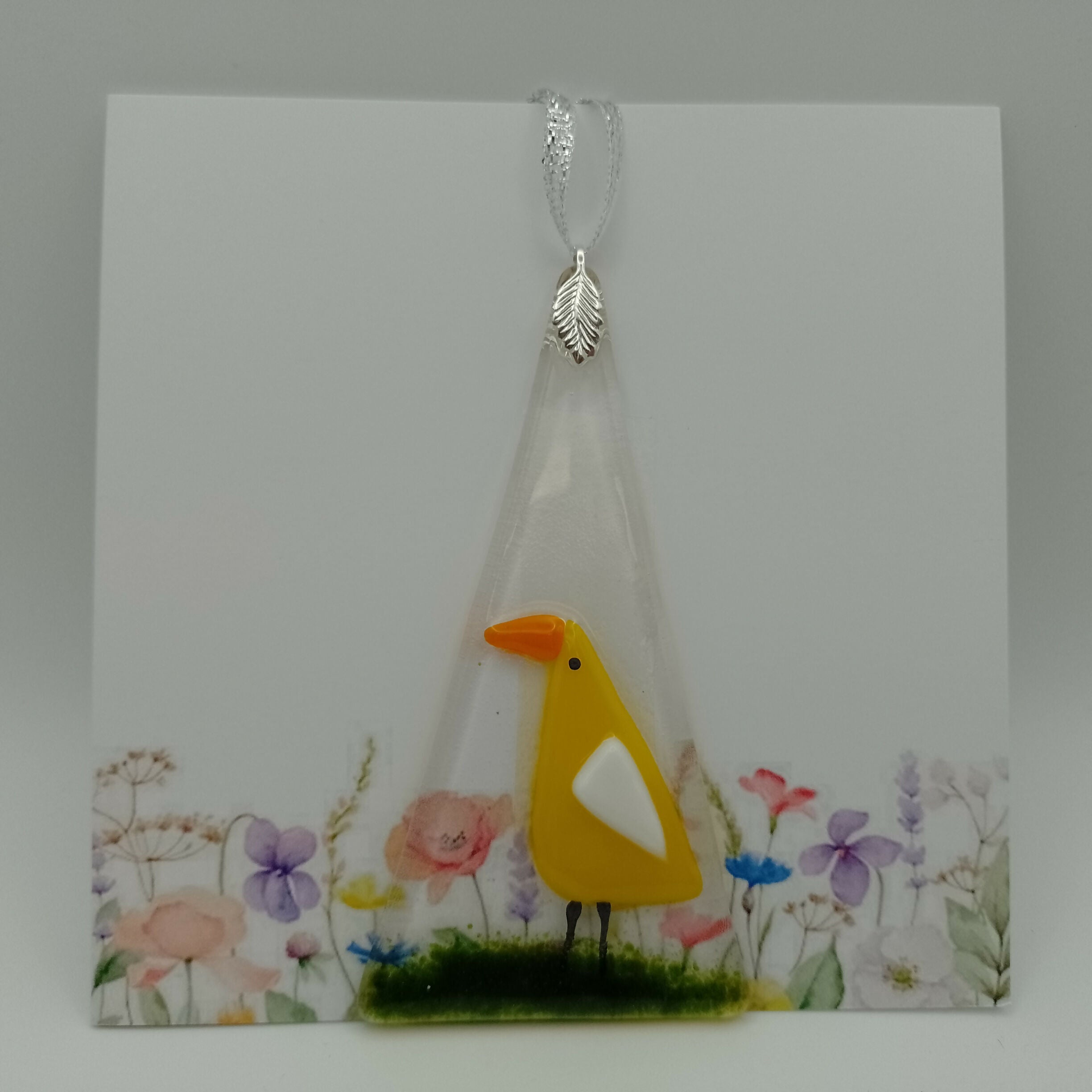 Fused Glass Bird Card