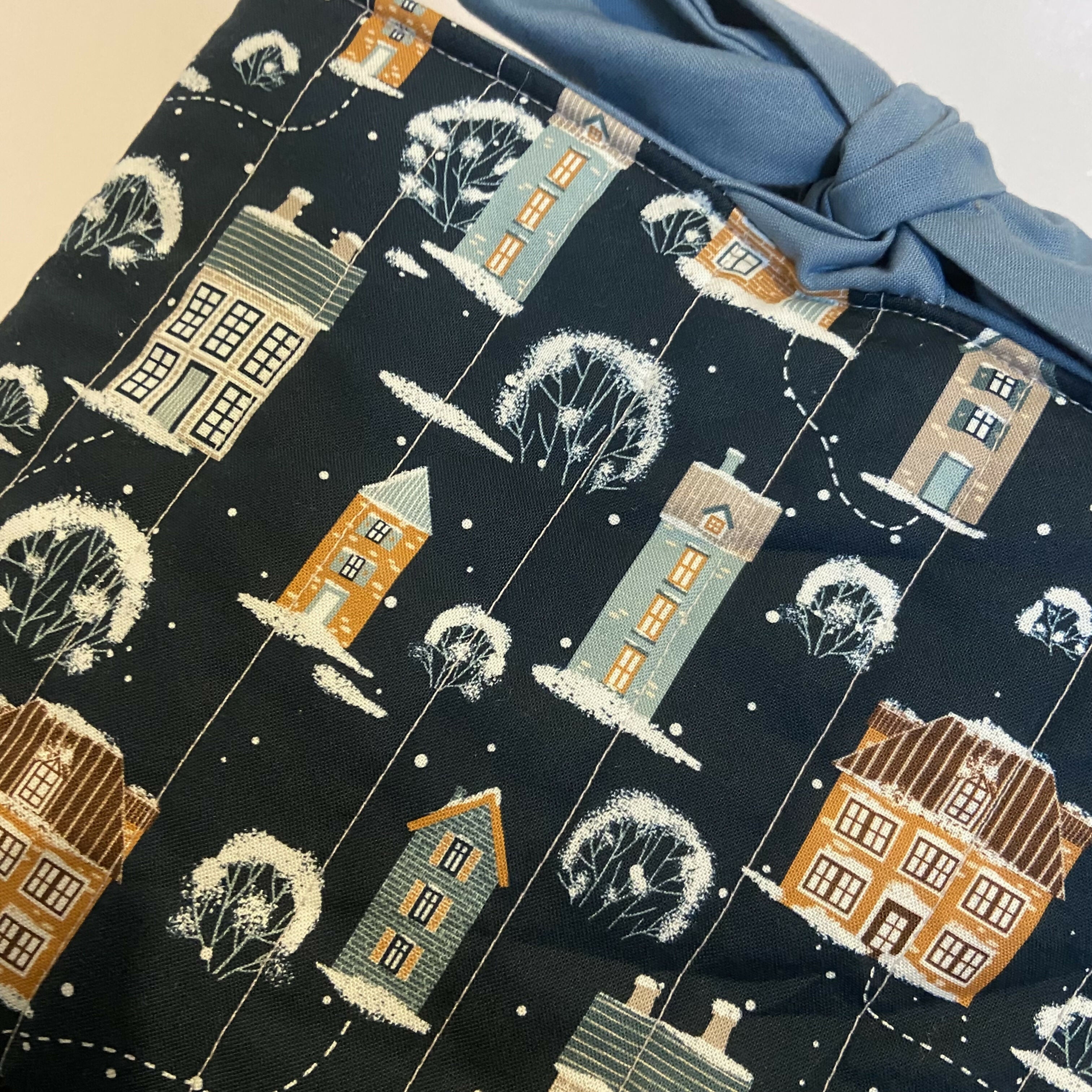 Snowy Houses Book Pouch