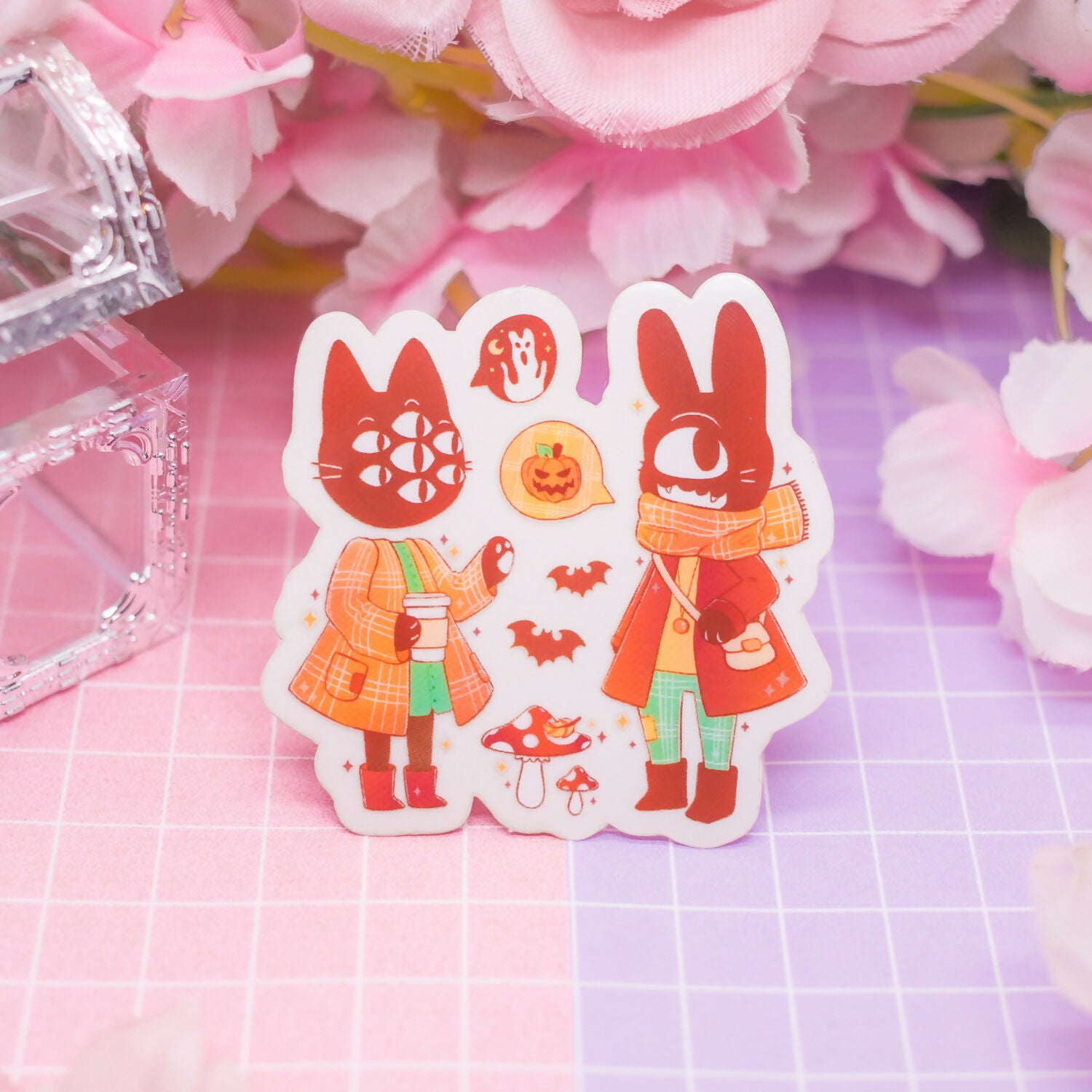 Transparent Sticker - Spooky Halloween Friends