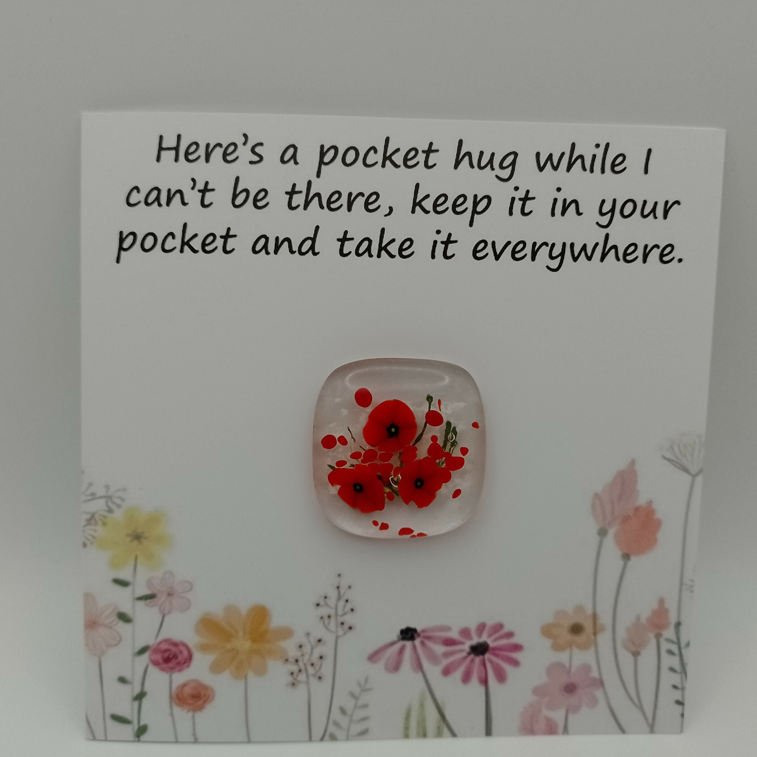 Fused Glass Pocket Hug Card