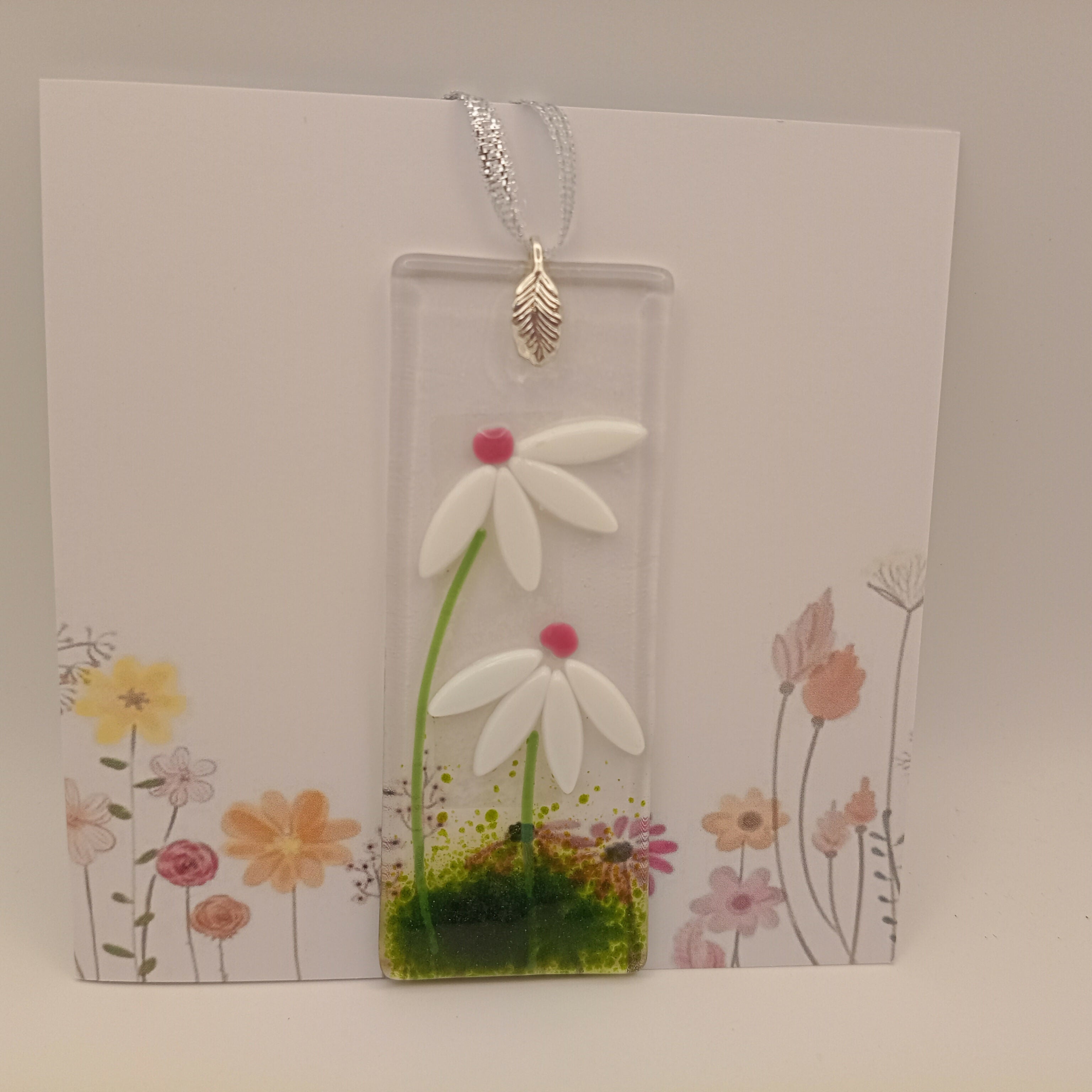 Fused Glass Flower Card