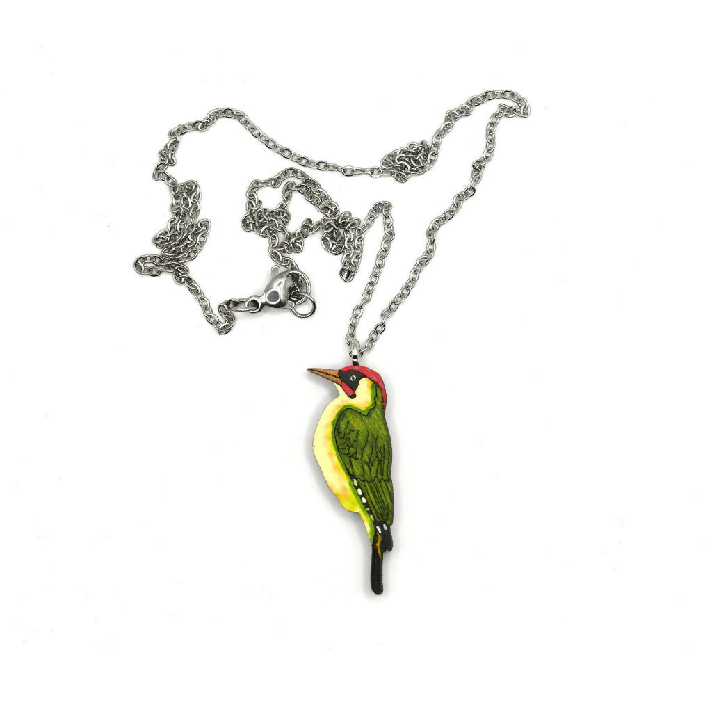Green Woodpecker Necklace