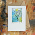 Abstract Sparkle Heart Card in Blue
