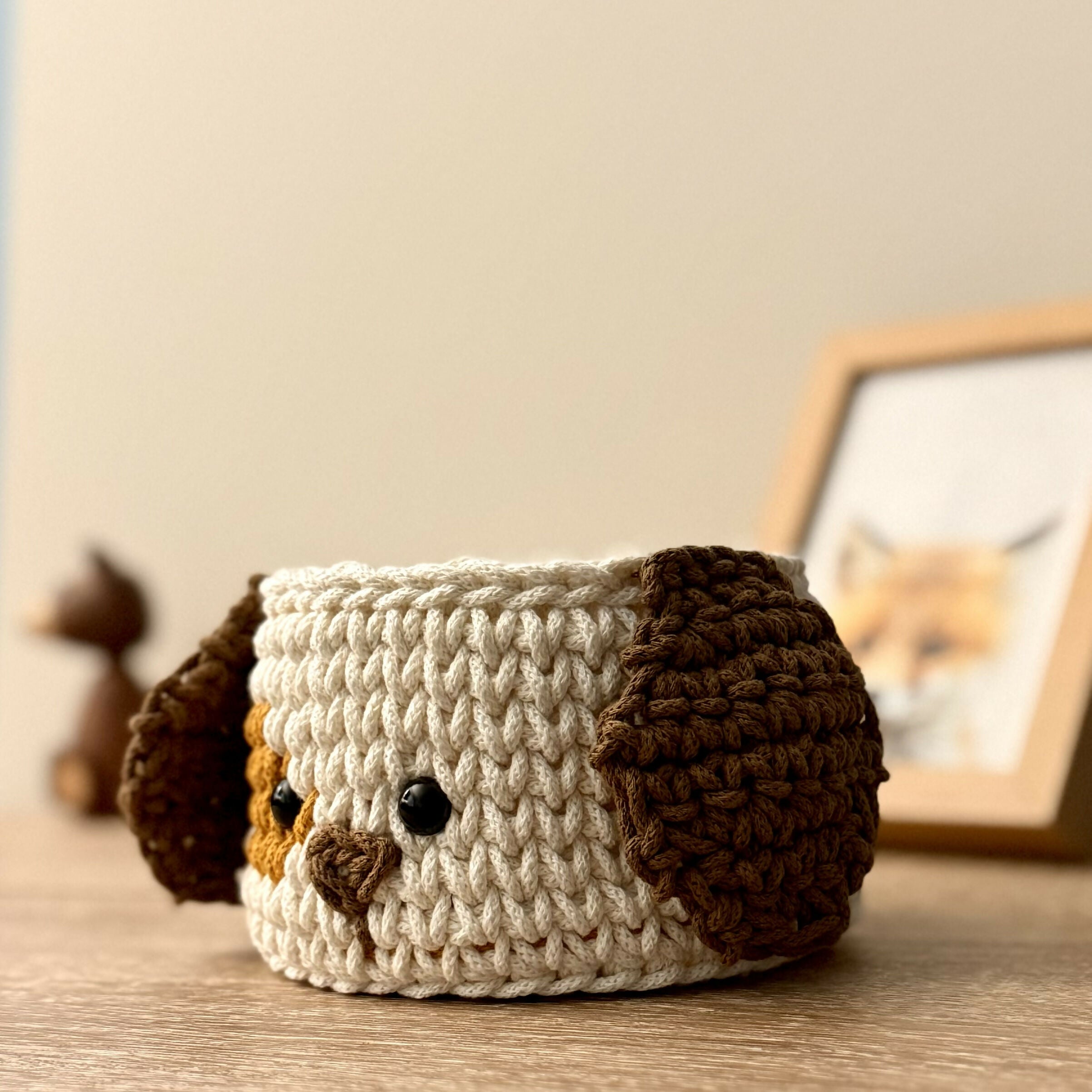 Crochet Puppy Basket